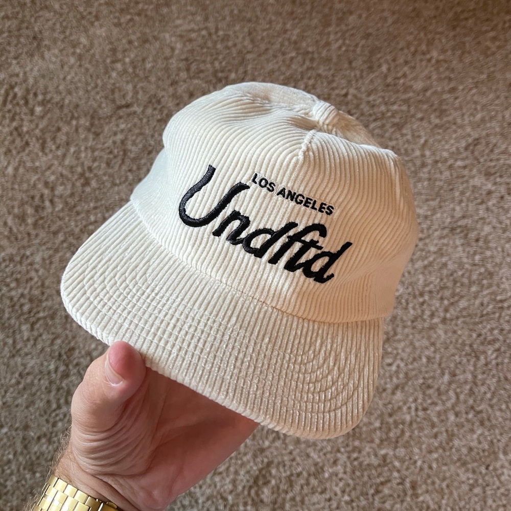 Undefeated LA White corduroy adjustable hat